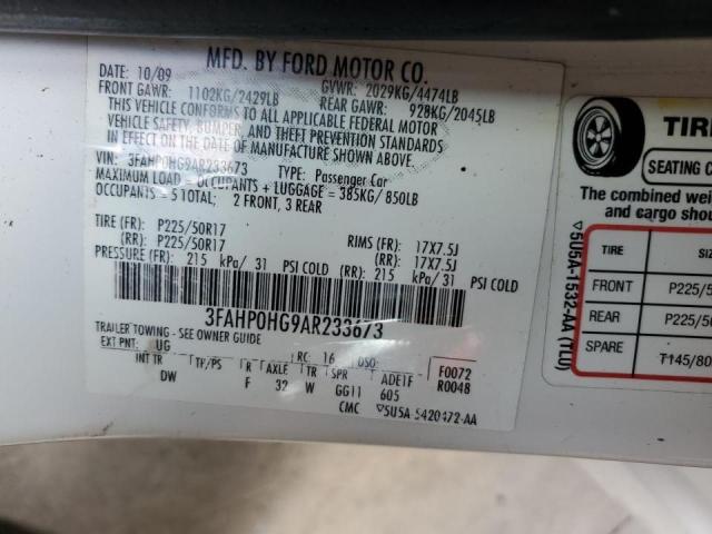 Photo 9 VIN: 3FAHP0HG9AR233673 - FORD FUSION SE 