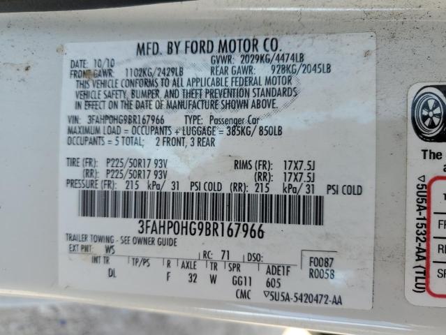 Photo 11 VIN: 3FAHP0HG9BR167966 - FORD FUSION 