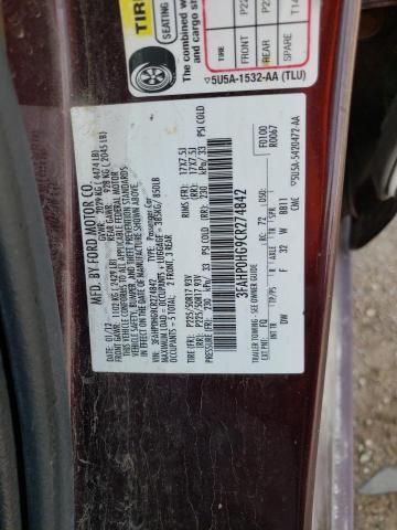 Photo 11 VIN: 3FAHP0HG9CR274842 - FORD FUSION SE 