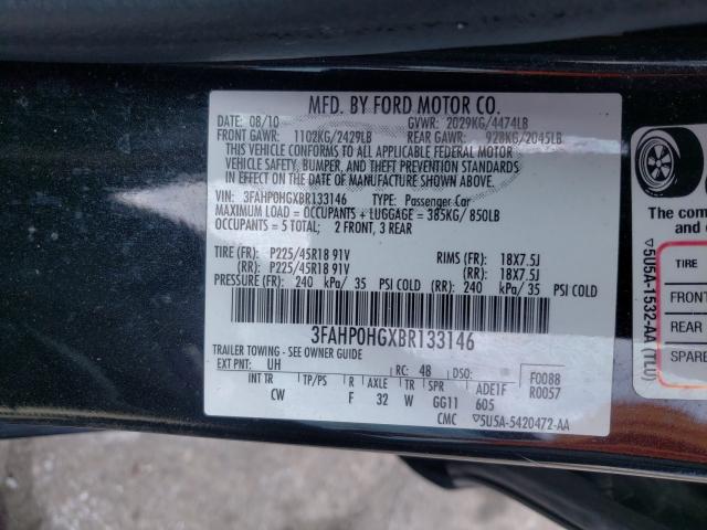 Photo 9 VIN: 3FAHP0HGXBR133146 - FORD FUSION SE 