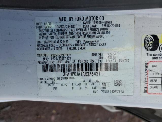 Photo 11 VIN: 3FAHP0JA1AR376431 - FORD FUSION SEL 