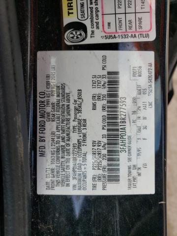 Photo 9 VIN: 3FAHP0JA1BR277593 - FORD FUSION SEL 