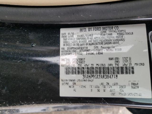 Photo 9 VIN: 3FAHP0JA2AR304718 - FORD FUSION SEL 