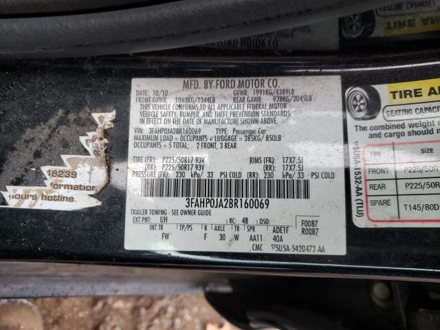 Photo 9 VIN: 3FAHP0JA2BR160069 - FORD FUSION SEL 