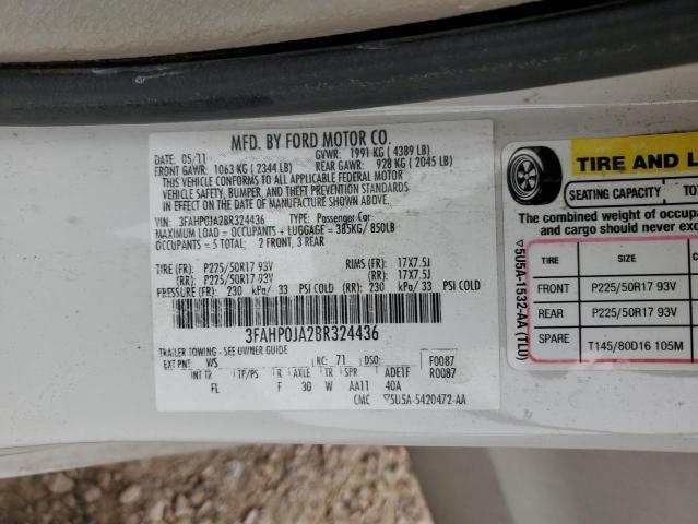 Photo 11 VIN: 3FAHP0JA2BR324436 - FORD FUSION SEL 