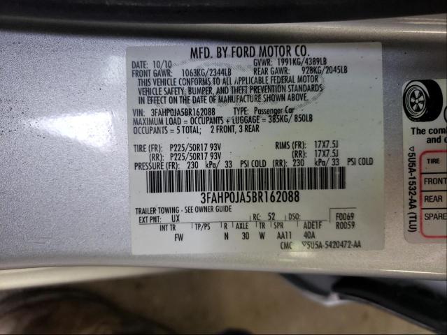 Photo 9 VIN: 3FAHP0JA5BR162088 - FORD FUSION 