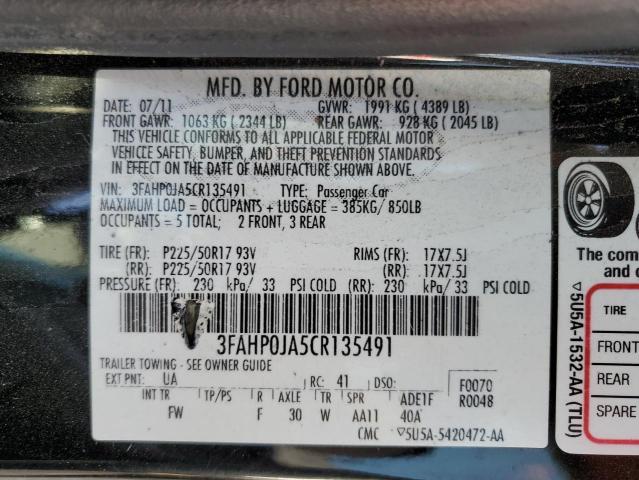 Photo 11 VIN: 3FAHP0JA5CR135491 - FORD FUSION SEL 