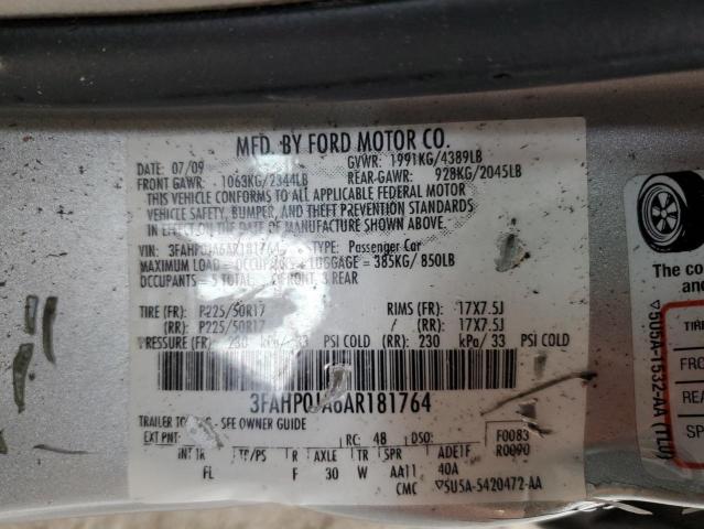 Photo 11 VIN: 3FAHP0JA6AR181764 - FORD FUSION 