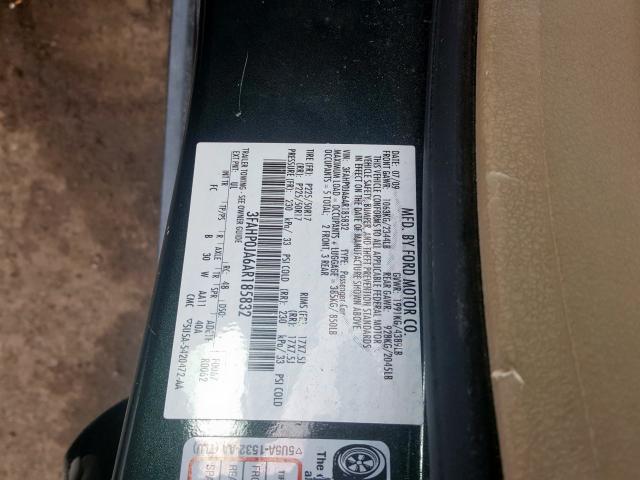 Photo 9 VIN: 3FAHP0JA6AR185832 - FORD FUSION SEL 