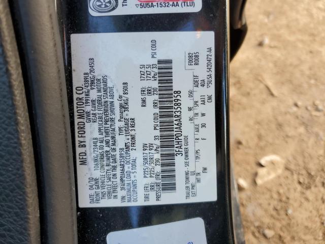 Photo 11 VIN: 3FAHP0JA6AR358958 - FORD FUSION 