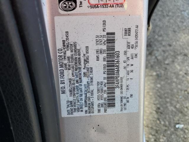 Photo 11 VIN: 3FAHP0JA6AR361603 - FORD FUSION SEL 