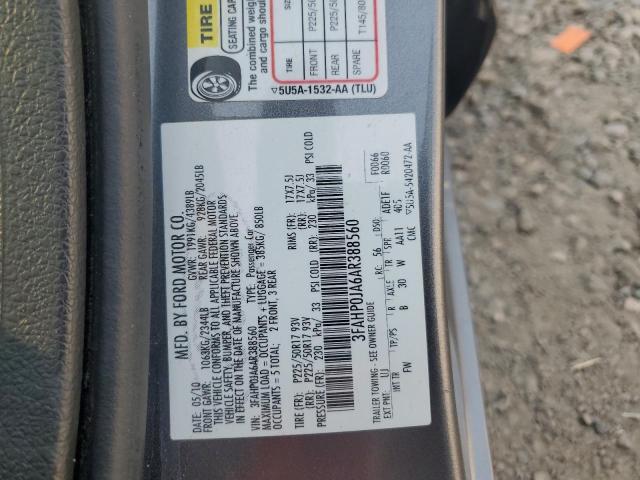 Photo 11 VIN: 3FAHP0JA6AR388560 - FORD FUSION SEL 