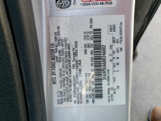 Photo 9 VIN: 3FAHP0JA6BR246002 - FORD FUSION SEL 