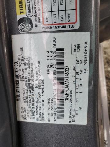 Photo 11 VIN: 3FAHP0JA7AR146327 - FORD FUSION SEL 