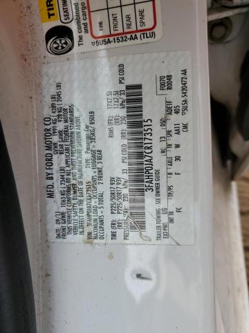 Photo 11 VIN: 3FAHP0JA7CR173515 - FORD FUSION SEL 