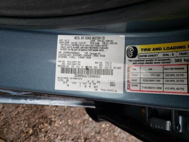 Photo 9 VIN: 3FAHP0JA7CR406065 - FORD FUSION SEL 