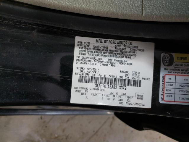 Photo 9 VIN: 3FAHP0JA8AR213372 - FORD FUSION SEL 