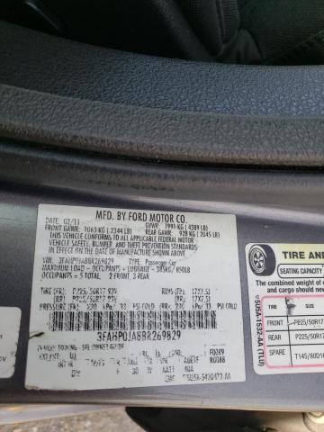 Photo 9 VIN: 3FAHP0JA8BR269829 - FORD FUSION SEL 