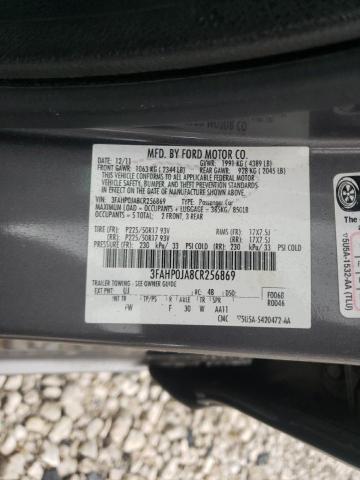 Photo 9 VIN: 3FAHP0JA8CR256869 - FORD FUSION SEL 