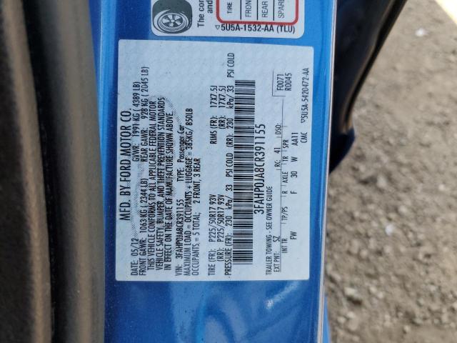 Photo 12 VIN: 3FAHP0JA8CR391155 - FORD FUSION SEL 