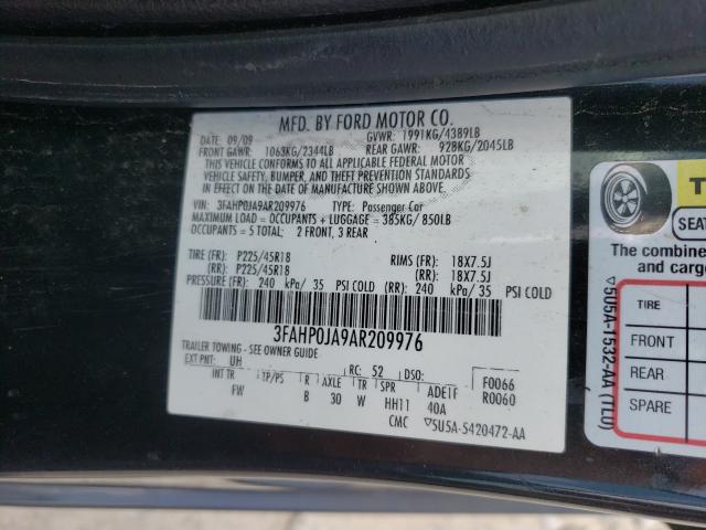 Photo 9 VIN: 3FAHP0JA9AR209976 - FORD FUSION SEL 