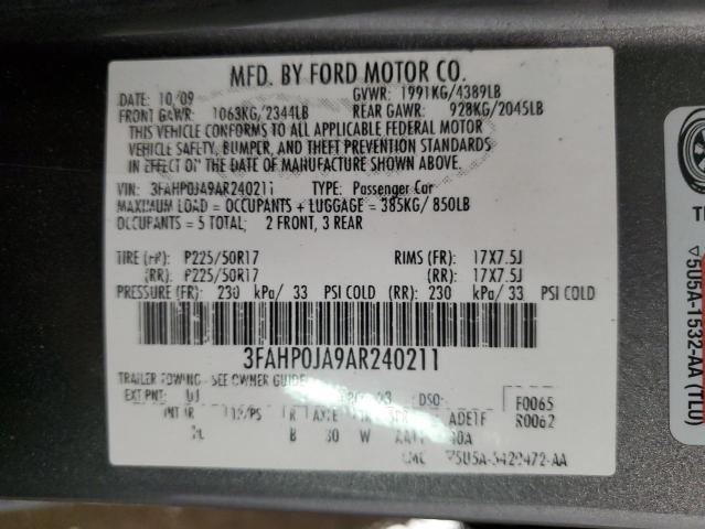 Photo 11 VIN: 3FAHP0JA9AR240211 - FORD FUSION 