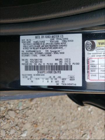 Photo 9 VIN: 3FAHP0JA9BR126193 - FORD FUSION SEL 