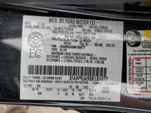 Photo 12 VIN: 3FAHP0JA9BR186877 - FORD FUSION 