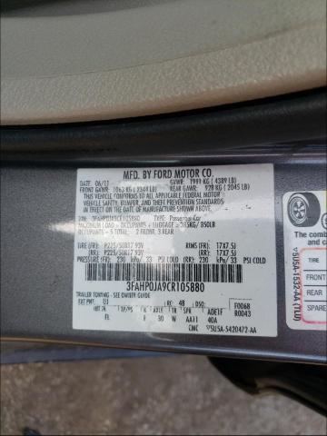 Photo 9 VIN: 3FAHP0JA9CR105880 - FORD FUSION SEL 