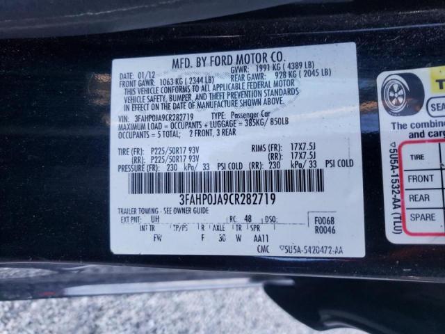 Photo 9 VIN: 3FAHP0JA9CR282719 - FORD FUSION SEL 