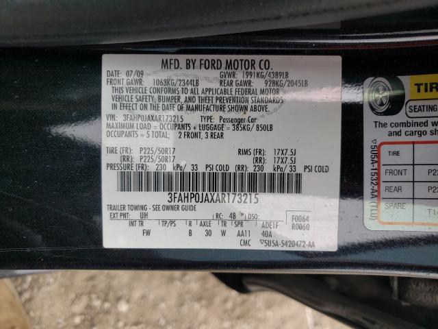 Photo 9 VIN: 3FAHP0JAXAR173215 - FORD FUSION SEL 