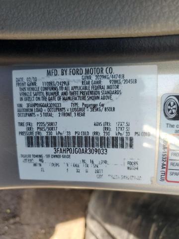 Photo 11 VIN: 3FAHP0JG0AR309033 - FORD FUSION 