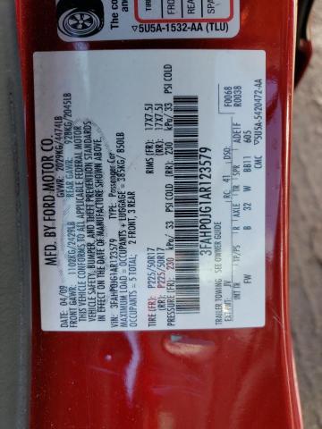 Photo 11 VIN: 3FAHP0JG1AR123579 - FORD FUSION SEL 