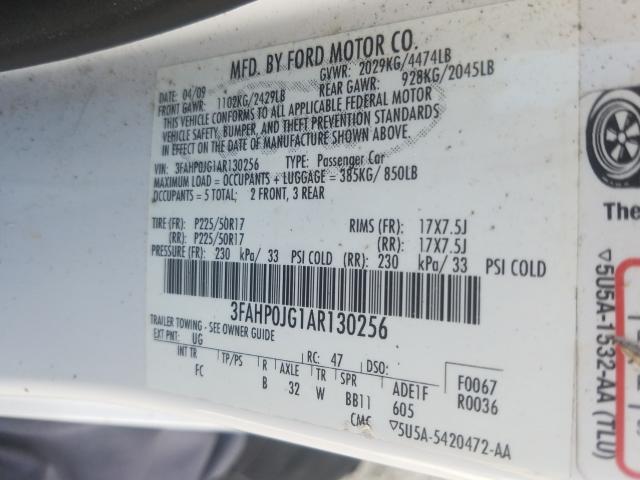 Photo 9 VIN: 3FAHP0JG1AR130256 - FORD FUSION SEL 