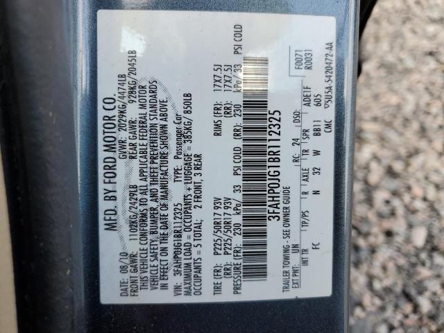 Photo 11 VIN: 3FAHP0JG1BR112325 - FORD FUSION SEL 