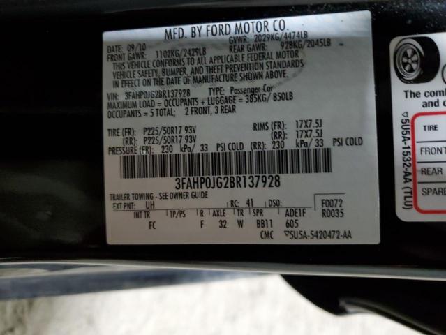 Photo 11 VIN: 3FAHP0JG2BR137928 - FORD FUSION 