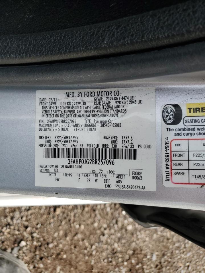 Photo 12 VIN: 3FAHP0JG2BR257096 - FORD FUSION 