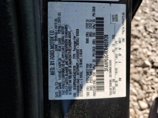 Photo 11 VIN: 3FAHP0JG4CR405928 - FORD FUSION SEL 