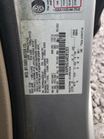 Photo 9 VIN: 3FAHP0JG5AR285201 - FORD FUSION SEL 