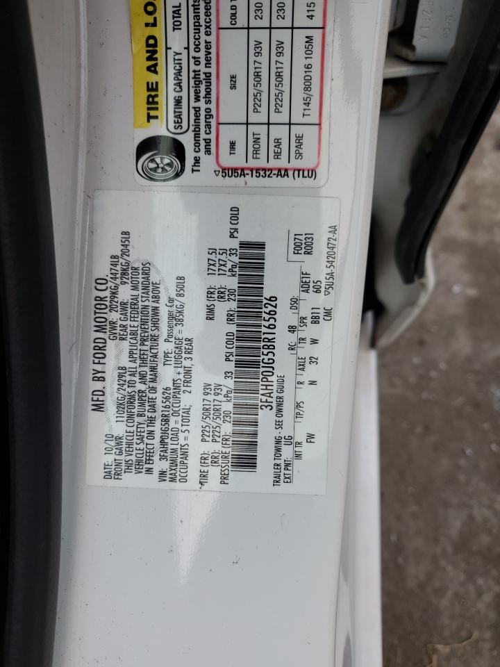 Photo 11 VIN: 3FAHP0JG5BR165626 - FORD FUSION 