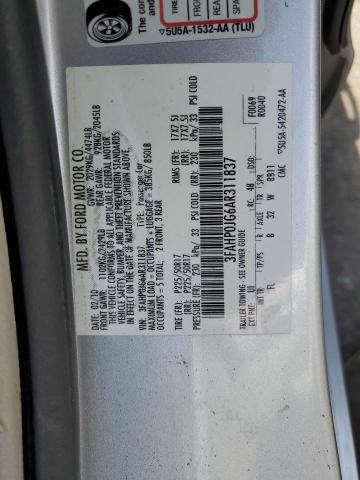 Photo 11 VIN: 3FAHP0JG6AR311837 - FORD FUSION SEL 