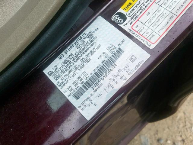 Photo 9 VIN: 3FAHP0JG6BR206104 - FORD FUSION SEL 