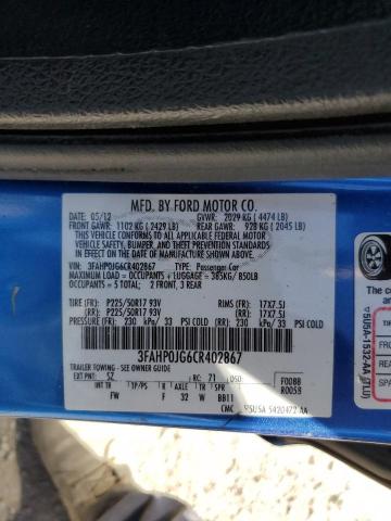 Photo 12 VIN: 3FAHP0JG6CR402867 - FORD FUSION SEL 