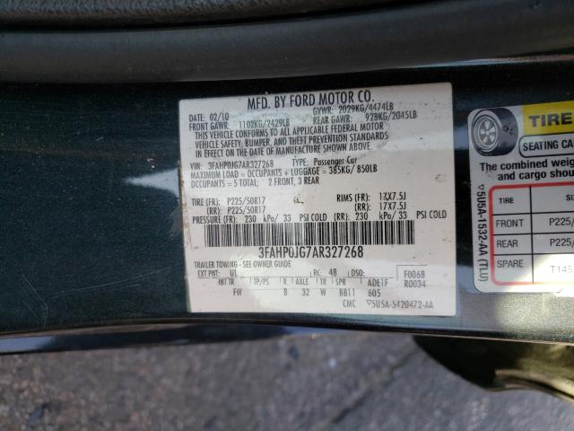 Photo 9 VIN: 3FAHP0JG7AR327268 - FORD FUSION SEL 