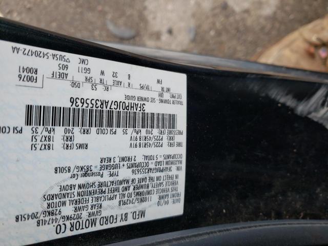 Photo 11 VIN: 3FAHP0JG7AR355636 - FORD FUSION 