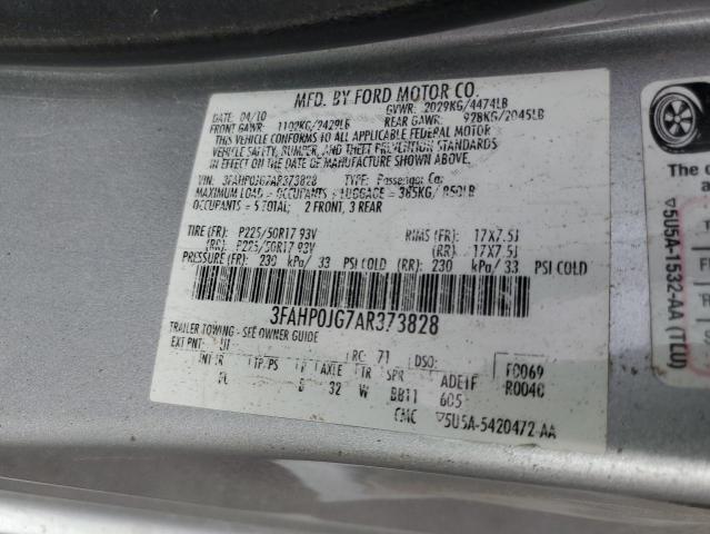 Photo 11 VIN: 3FAHP0JG7AR373828 - FORD FUSION SEL 