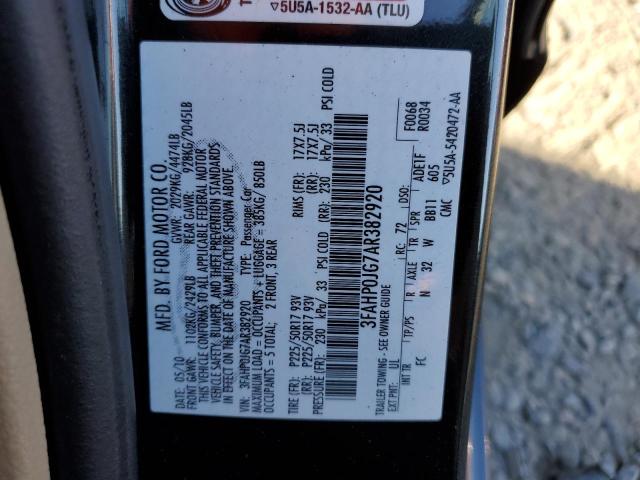 Photo 9 VIN: 3FAHP0JG7AR382920 - FORD FUSION SEL 