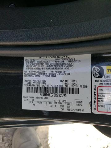 Photo 11 VIN: 3FAHP0KC7BR222095 - FORD FUSION SPO 