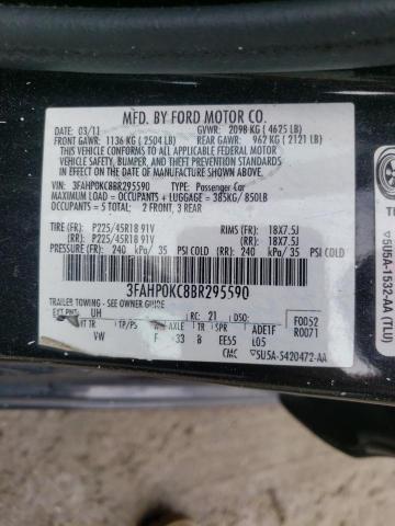 Photo 9 VIN: 3FAHP0KC8BR295590 - FORD FUSION SPO 