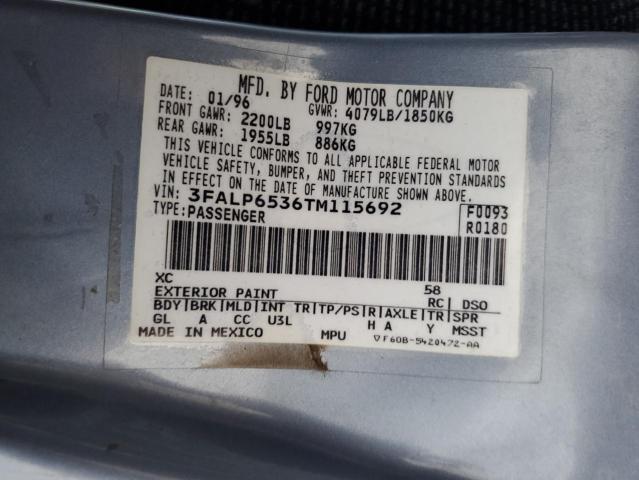 Photo 11 VIN: 3FALP6536TM115692 - FORD CONTOUR 